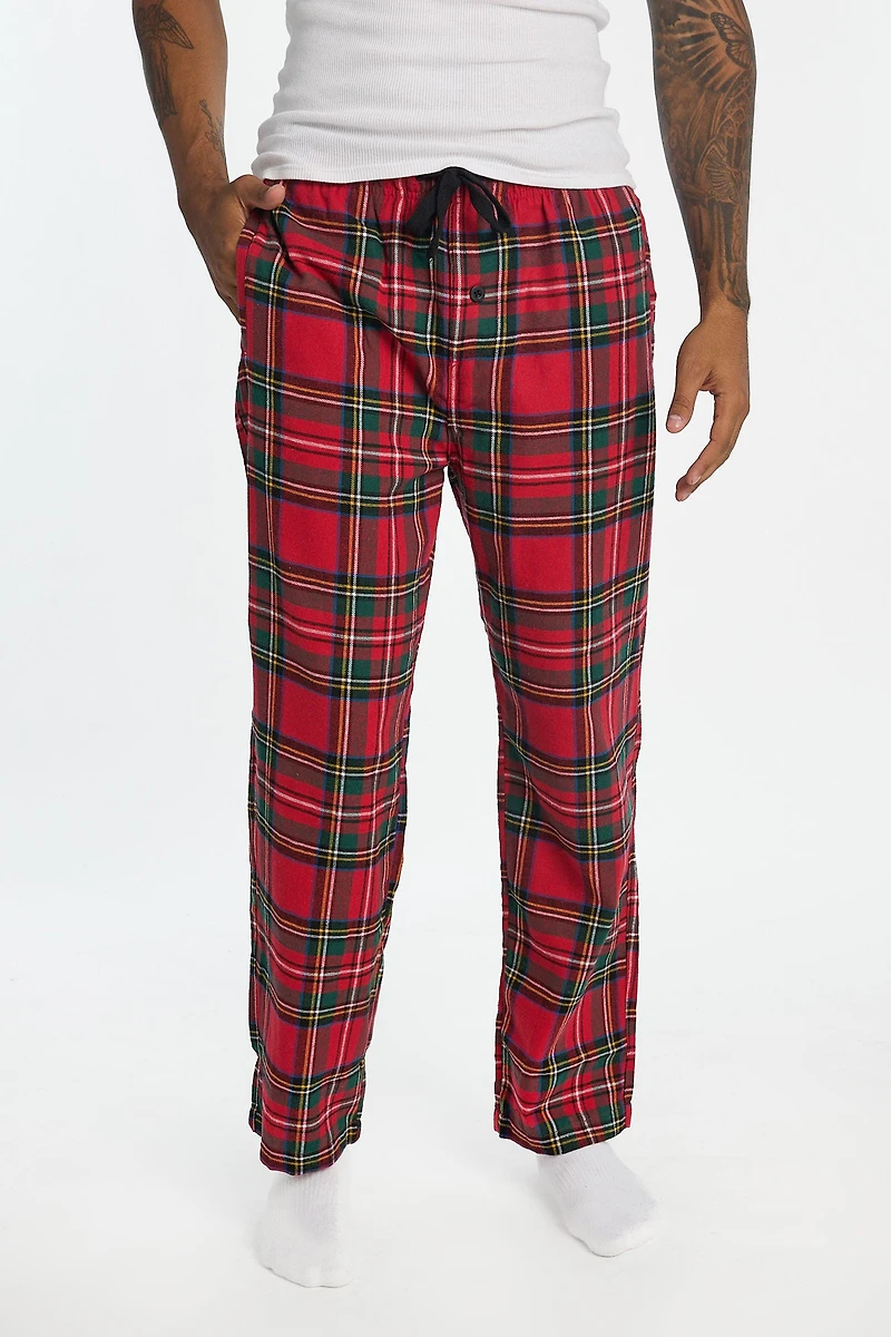 Pantalon pyjama classique à carreaux tartan
