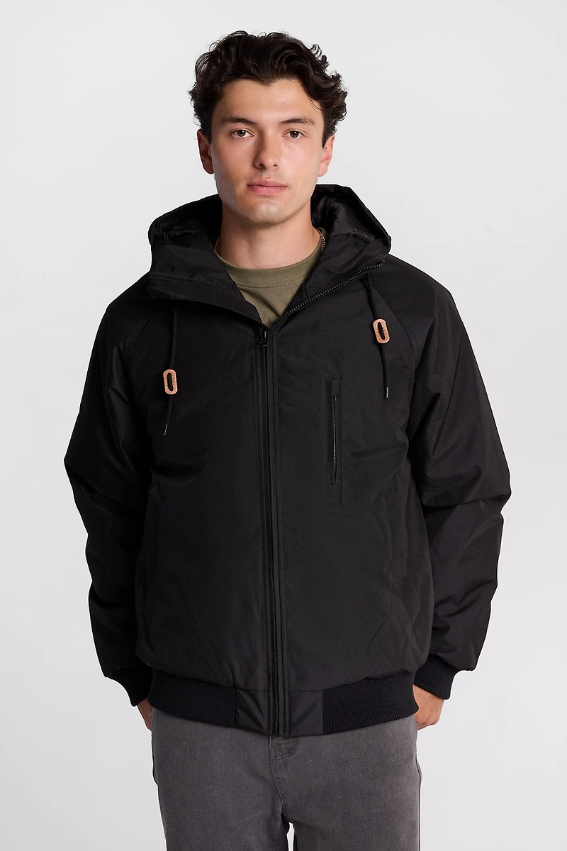 North Western Hooded Raglan Bomber Jacket