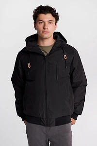 North Western Hooded Raglan Bomber Jacket
