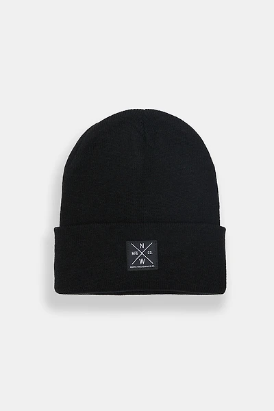 North Western Logo Patch Rolled Cuffed Beanie