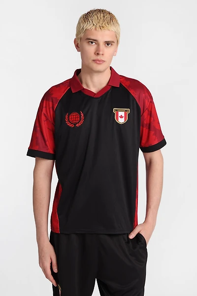 Chandail d'équipe Soccer en maille imprimé Canada
