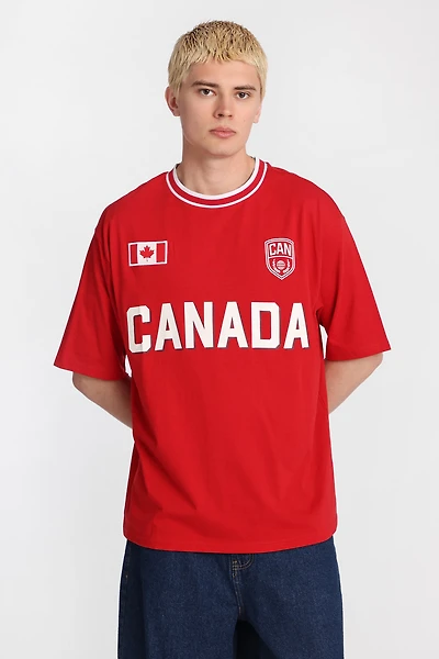 Canada 19 Graphic Oversized Jersey Tee