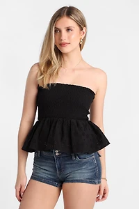 Haut bustier à illets en surplis