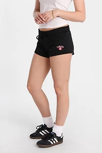 Canada Embroidered Micro Fleece Shorts