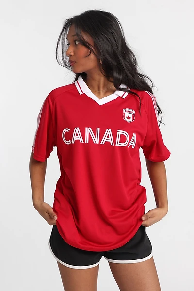 Canada Embroidered Patch Soccer Jersey