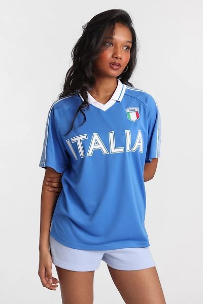 Italia Embroidered Patch Soccer Jersey