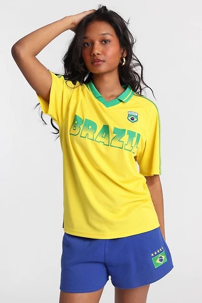 Brazil Embroidered Patch Soccer Jersey