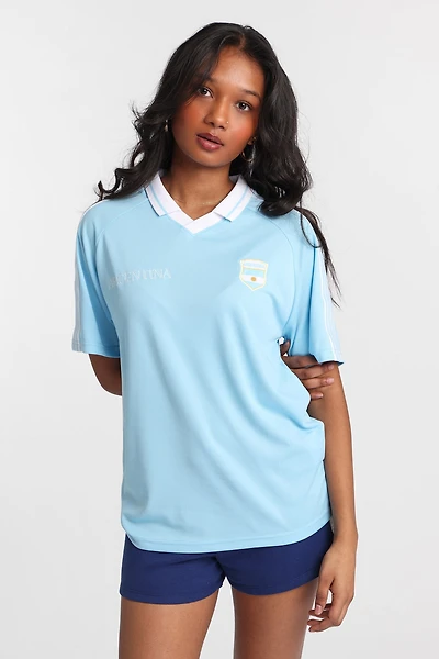 Argentina Embroidered Patch Soccer Jersey