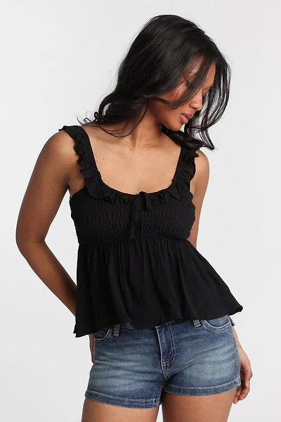 AERO Flutter Sleeve Babydoll Top