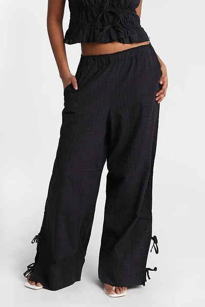 AERO Cotton Tie-Side Wide Leg Pants