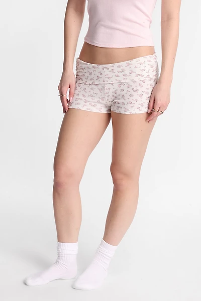 AERO Waffle Knit Foldover Shorts