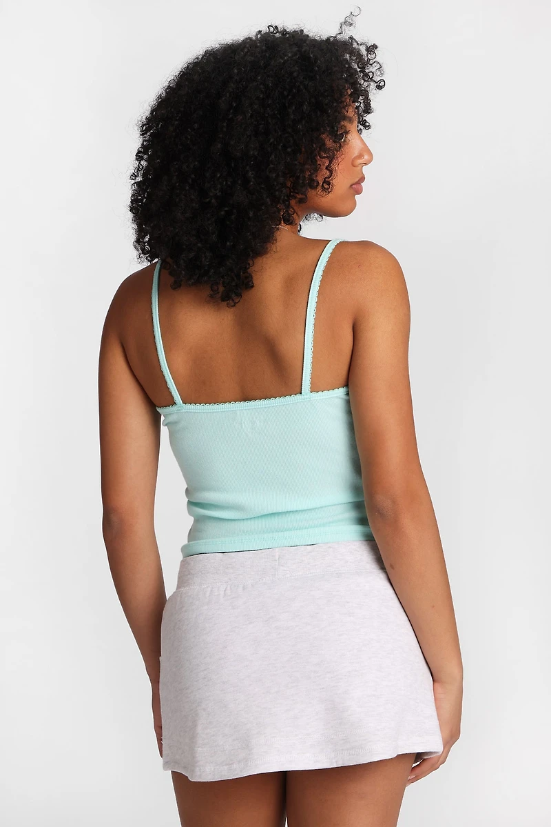 Camisole à col en V tricot côtelé  AERO
