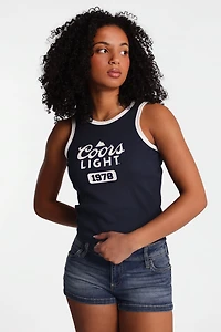 Coors 1987 Graphic Ribbed Tank Top