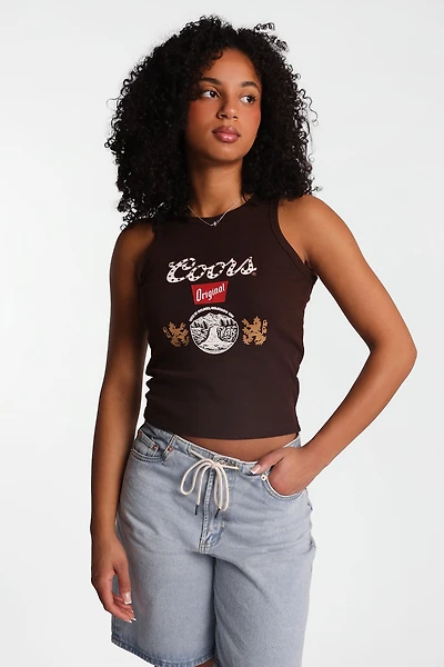 Coors Original Studded Graphic Ribbed Tank Top