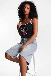 Coors Rodeo Rhinestones Applique Graphic Camisole