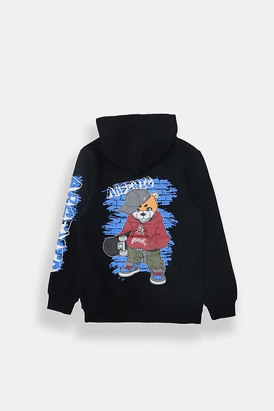 Boys' Arsenic Skating Bear Hoodie