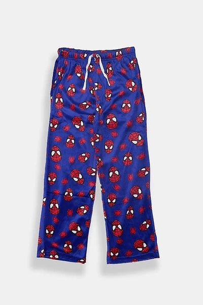 Pantalon pyjama pelucheux imprimé Spider-Man pour garçon