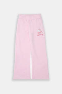 Girls' Hello Kitty Bow Wide Leg Sweatpants