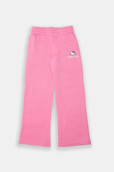Girls' Hello Kitty Wide Leg Sweatpants