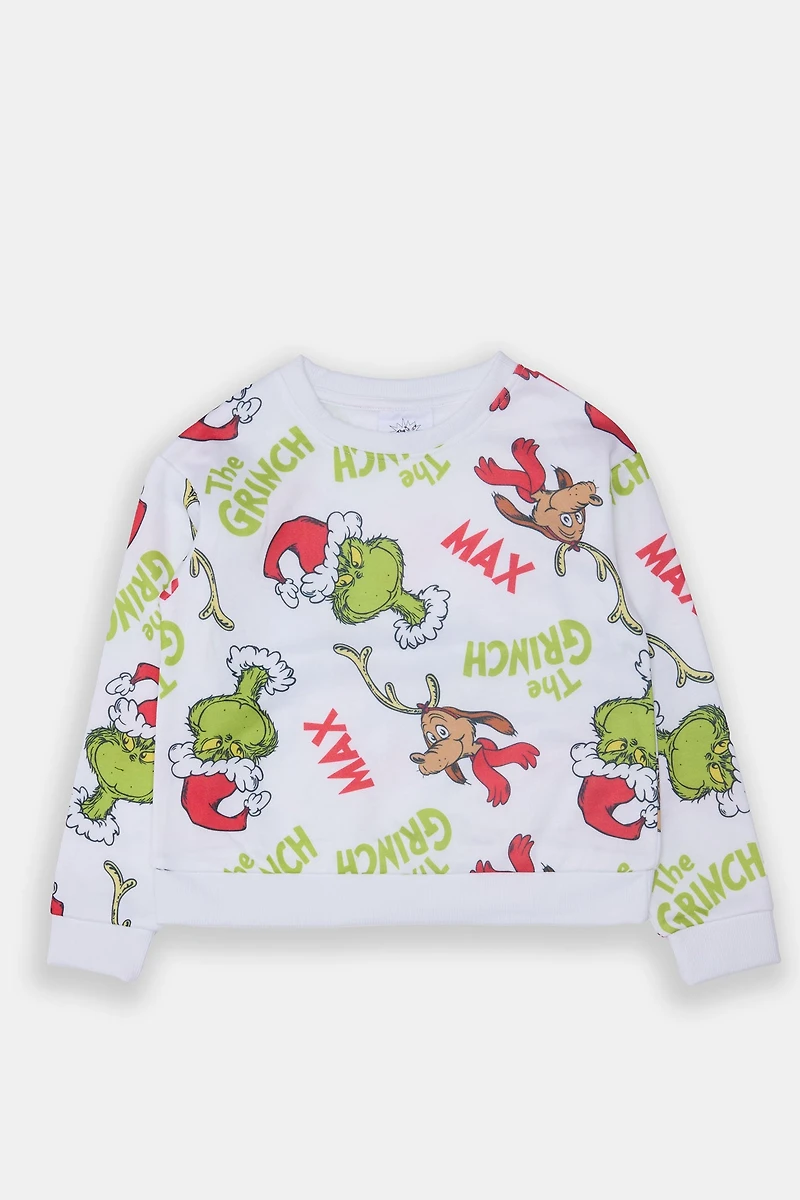 Girls' The Grinch & Max Crew Neck Sweatshirt