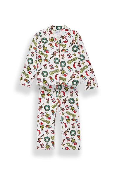 Ensemble chemise et pantalon pyjama coupe Dad en velours Le Grincheux cadeaux pour fille