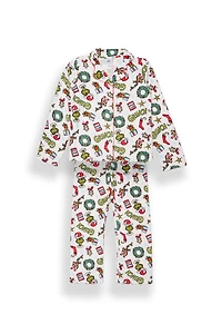 Ensemble chemise et pantalon pyjama coupe Dad en velours Le Grincheux cadeaux pour fille