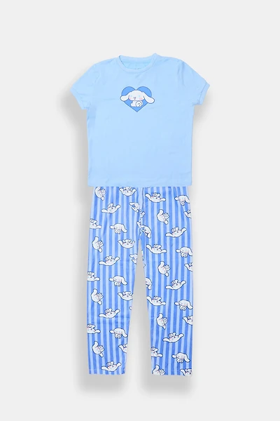 Girls' Cinnamoroll Pajama Tee & Pants 2-Piece Set