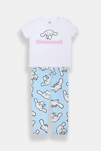 Girls' Cinnamoroll Pajama Tee & Pants 2-Piece Set
