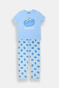 Ensemble pyjama en velour Cookie Monster pour fille
