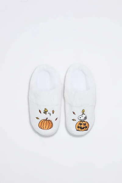 Pantoufles Peanuts Snoopy citrouilles pour filles