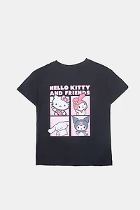 Girls' Hello Kitty And Friends Poster Glitter Graphic Classic Tee