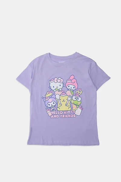 Girls' Hello Kitty Glitter Graphic Classic Tee