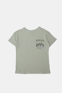 T-shirt graphique Camp Snoopy Peanuts Montana pour fille