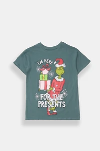 Girls' The Grinch I'm Here For Presents Graphic Classic Tee