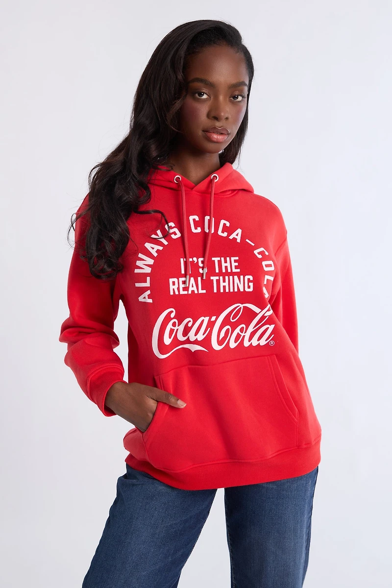 Pull a? capuchon graphique Coca-Cola Always