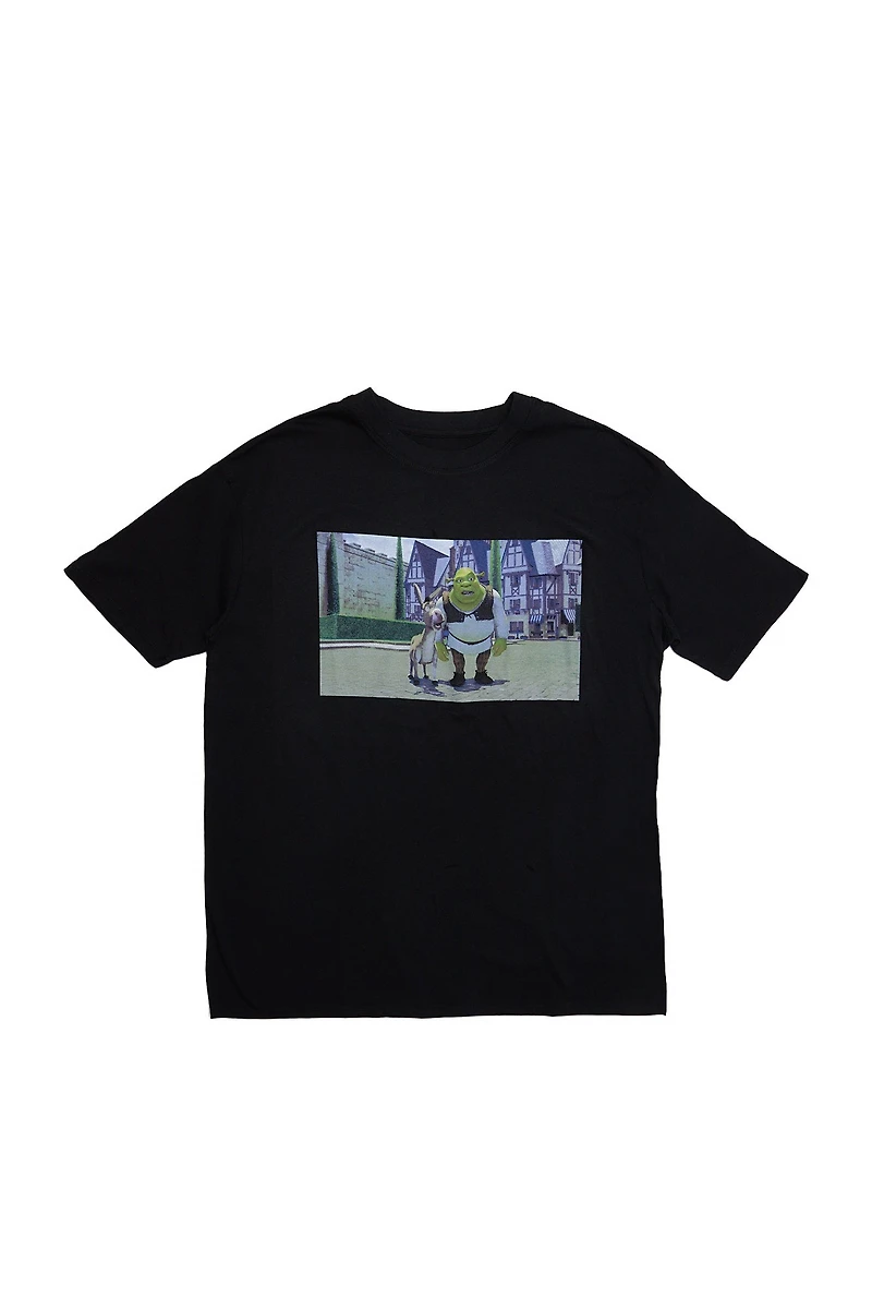 T-shirt décontracté imprime? graphique Shrek And Donkey