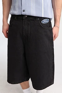Short en Jean ample à patch brodé Ford