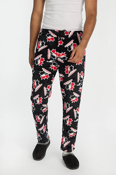 Pantalon pyjama pelucheux Hockey Canada