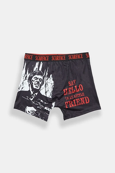 Scarface Say Hello To My Little Friend Printed Boxer Briefs
