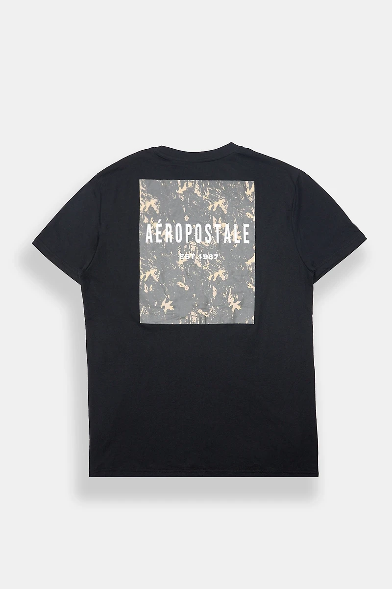 Aéropostale Camouflage Box Graphic Oversized Tee