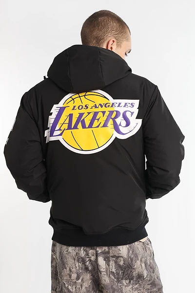 Blouson d'aviateur à capuche Los Angeles Lakers