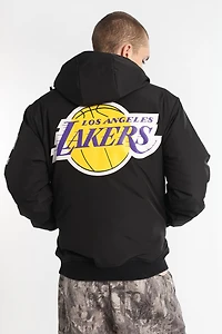 Blouson d'aviateur à capuche Los Angeles Lakers