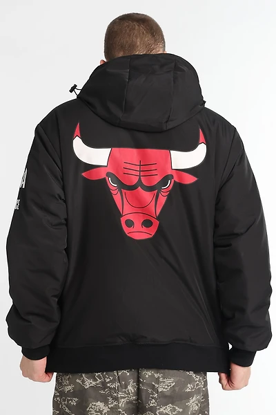 Blouson d'aviateur à capuche Chicago Bulls