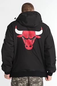 Blouson d'aviateur à capuche Chicago Bulls