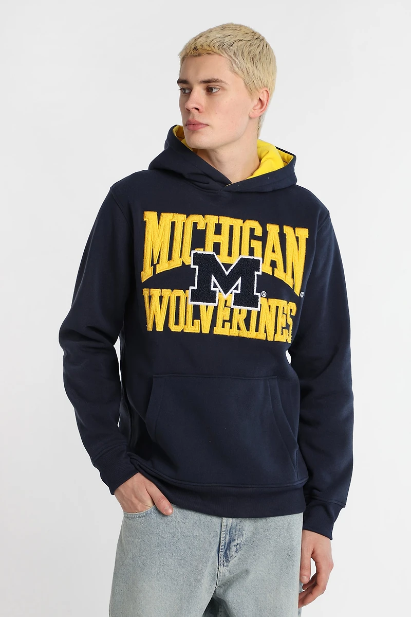 Michigan Wolverines Chenille Contrast Hoodie