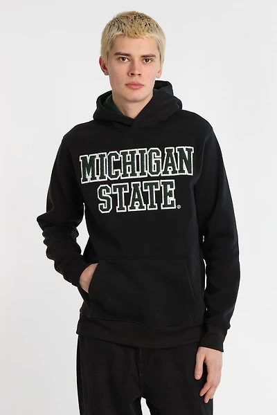 Pull a? capuchon à contraste appliqué chenille Michigan State Spartans