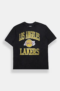 T-shirt graphique surdimensionné délavé Los Angeles Lakers