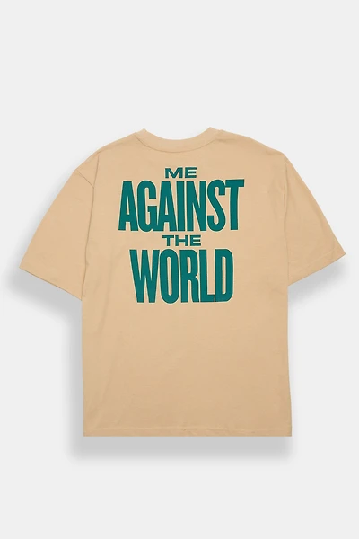 Tupac Me Against The World Graphic Oversized Tee