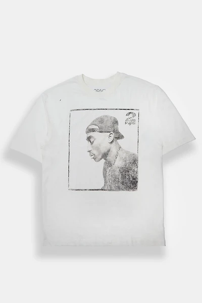 Tupac Portrait Graphic Oversized Tee