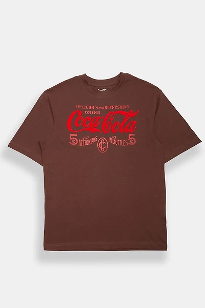 T-shirt graphique surdimensionné imprimé Coca-Cola Five Cent